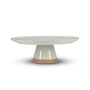 Cake stand 33,5xH12cm beige Cameo