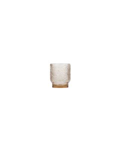 Glas 30cl amber Flora - Set/4