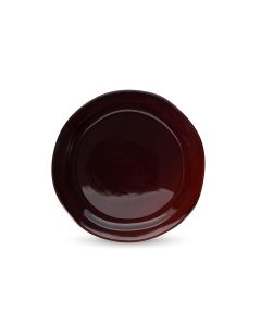 Plate 27,5cm dark maroon Manon