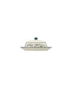 Butter dish 20x14,5xH8,5cm green Cyril