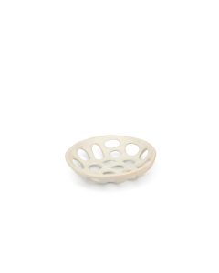 Plat décoratif 20,5xH4cm beige Nomad