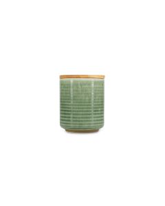Canister 12,5xH15,5cm green Cameo