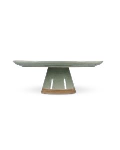 Cake stand 33,5xH12cm green Cameo