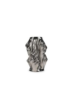 Vaas 20x20xH28,5cm satin silver Vea
