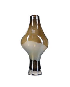 Vase 19xH38,5cm organic metallic grey Vesper