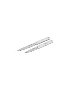 Knife set 2 pieces pearlescent look white Chop