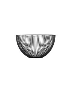Wire basket 25,5xH14,5cm black Scala