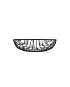 Panier métallique 28,5xH8cm noir Scala