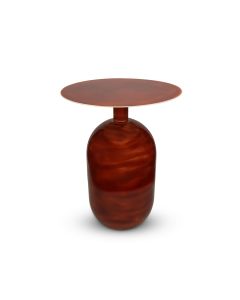 Side table 40xH52cm metal red clay Mio