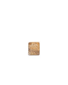 Bougeoir 8x8xH8cm marbre brun Opus