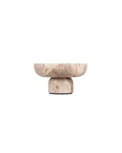 Decorative dish 20xH12cm marble beige Opus
