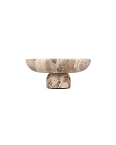 Decorative dish 25,5xH5cm marble beige Opus