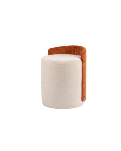 Pouffe 40x38xH55cm burnt orange/soft grey Brume