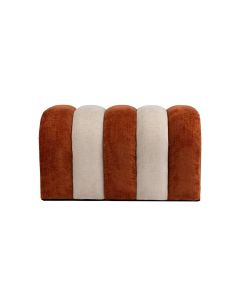 Pouffe 77x44xH43cm burnt orange/soft grey Brume
