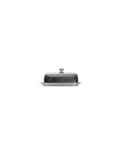 Boterpot 16x12xH6,5cm chrome Oryn