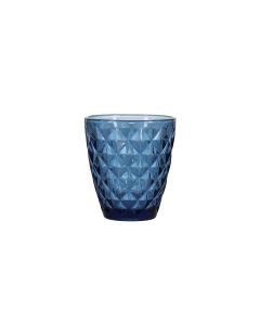 Glas 27cl donkerblauw Prisma - set/4