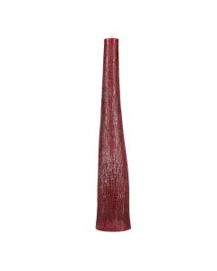 Kaars 9xH49,5cm bordeaux Twig