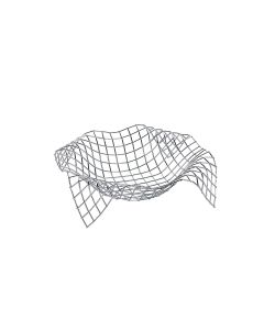 Wire basket 32x32xH7,5cm chrome Album