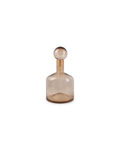 Vase with lid 22xH40,5cm amber Fera