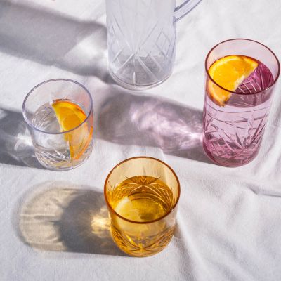 Glas 36cl acryl amber Costa - set/4