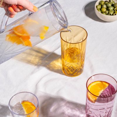Glas 65cl acryl amber Costa - set/4