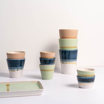 Serving dish 14x32cm green Flow