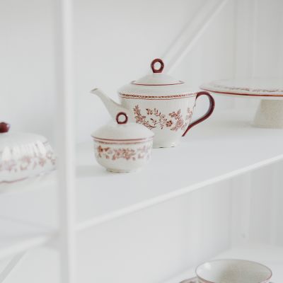 Suikerpot 20,5cl met deksel burgundy Cyril