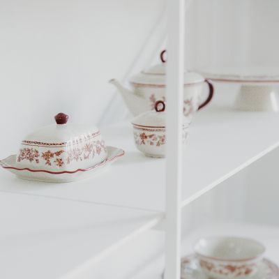 Boterpot 20x14,5xH8,5cm burgundy Cyril