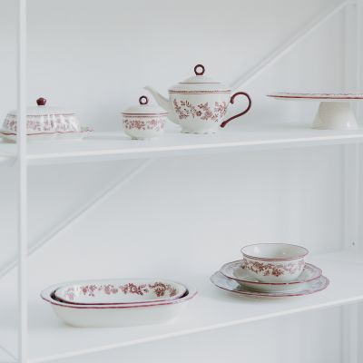 Taartplateau 32,5xH9cm burgundy Cyril