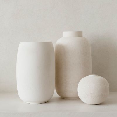 Vase 23xH20cm weiß Bullet