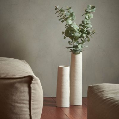 Vase 10xH40cm weiß Cone