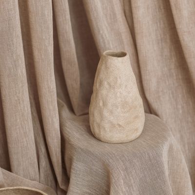 Vase 17xH33,5cm beige Cave