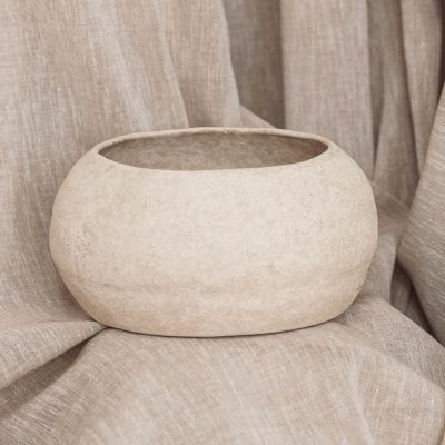 Decorative dish 26xH13,5cm beige Cave