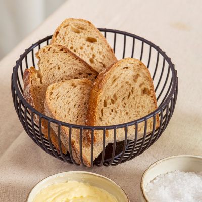 Wire basket 15xH8,5cm black Scala