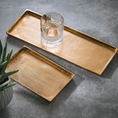 Decorative dish 48,5x16cm gold Charm
