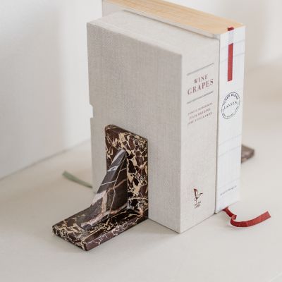 Book-end marble burgundy Opus - set/2