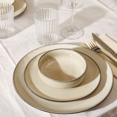 Teller flach 20cm Elfenbein Meridian
