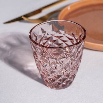 Glass 22cl pink Prisma - set/4