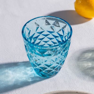 Glass 22cl blue Prisma - set/4