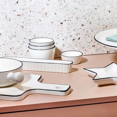 Serving dish 26x4xH3,5cm white Nero