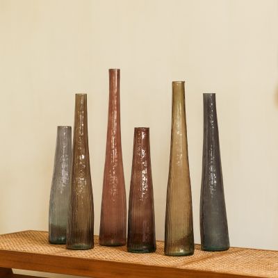 Vase 9xH50cm blau Twig