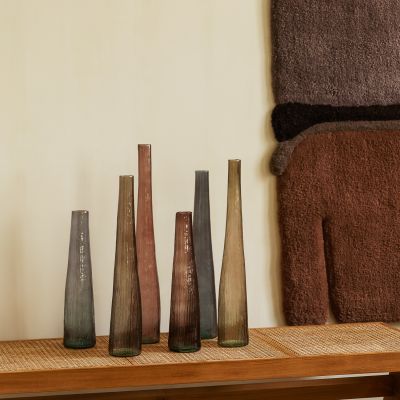 Vase 9xH59cm blau Twig