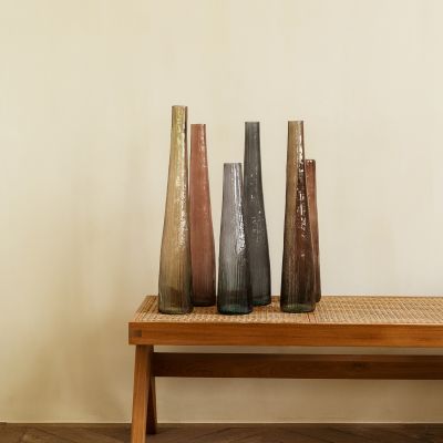 Vase 9xH40cm braun Twig