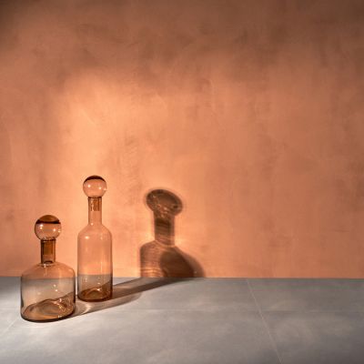 Vase mit stopfen 15,5xH55cm amber Fera