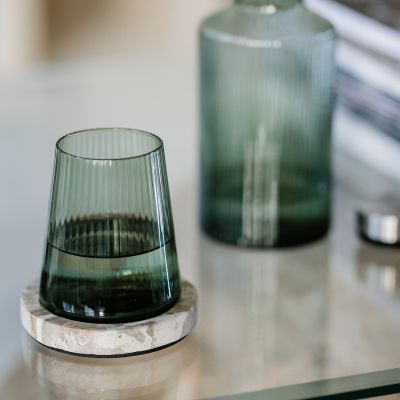 Glas 30cl dunkelgrün Ray - Set/4