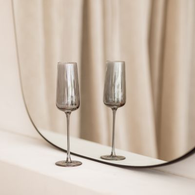 Champagnerglas 24cl smoked Ray - Set/4