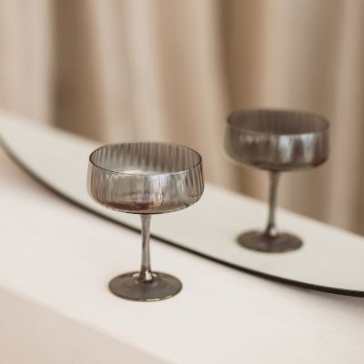 Champagnerglas 23cl coupe smoked Ray - Set/4