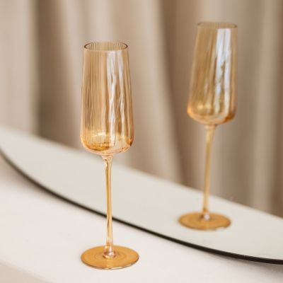 Champagnerglas 24cl amber Ray - Set/4