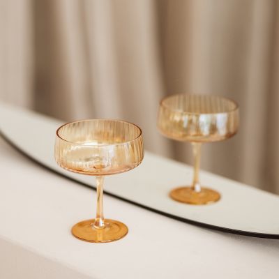 Champagnerglas 23cl coupe amber Ray - Set/4