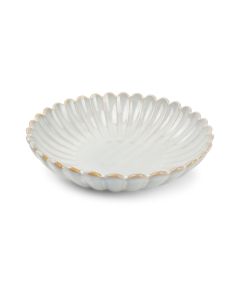 Deep plate 22xH5cm nuance white Lotus
